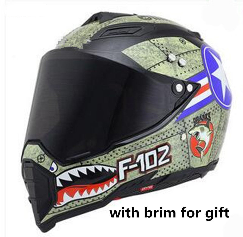 Off-road helmet motorcycle racing helmet road off-road dual-use helmet men and women four seasons pull helmet full face helmet