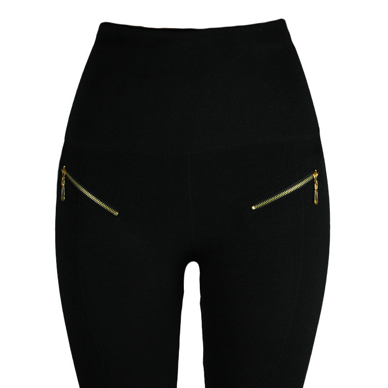 Legging met ritssluiting met buikcontrole