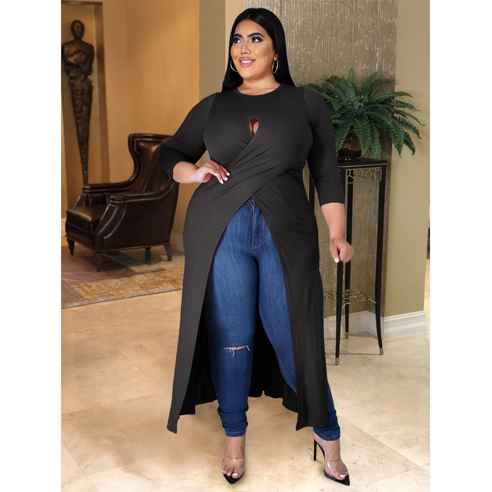 Split Dress Top Plus Size