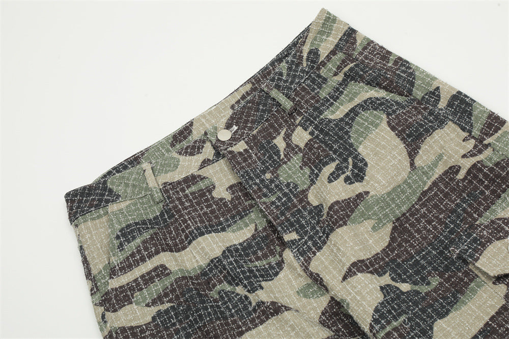 Heren Outdoor Camouflage Sports Fold Paratrooper Broek