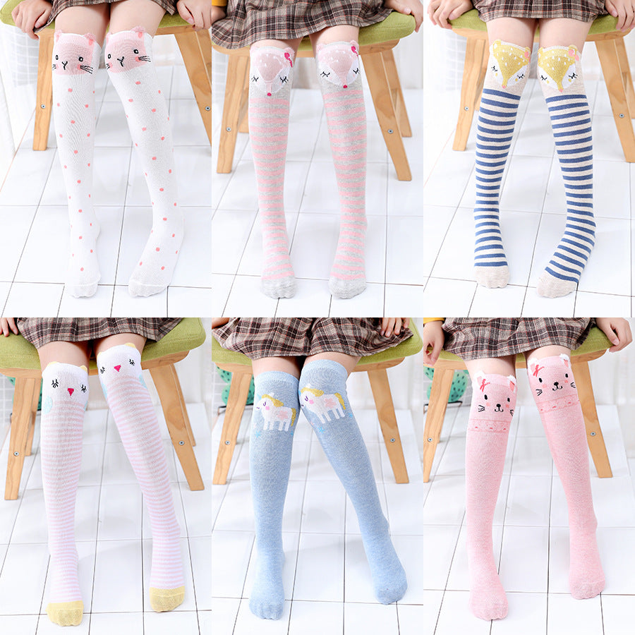 Gold Cartoon Cotton Stockings