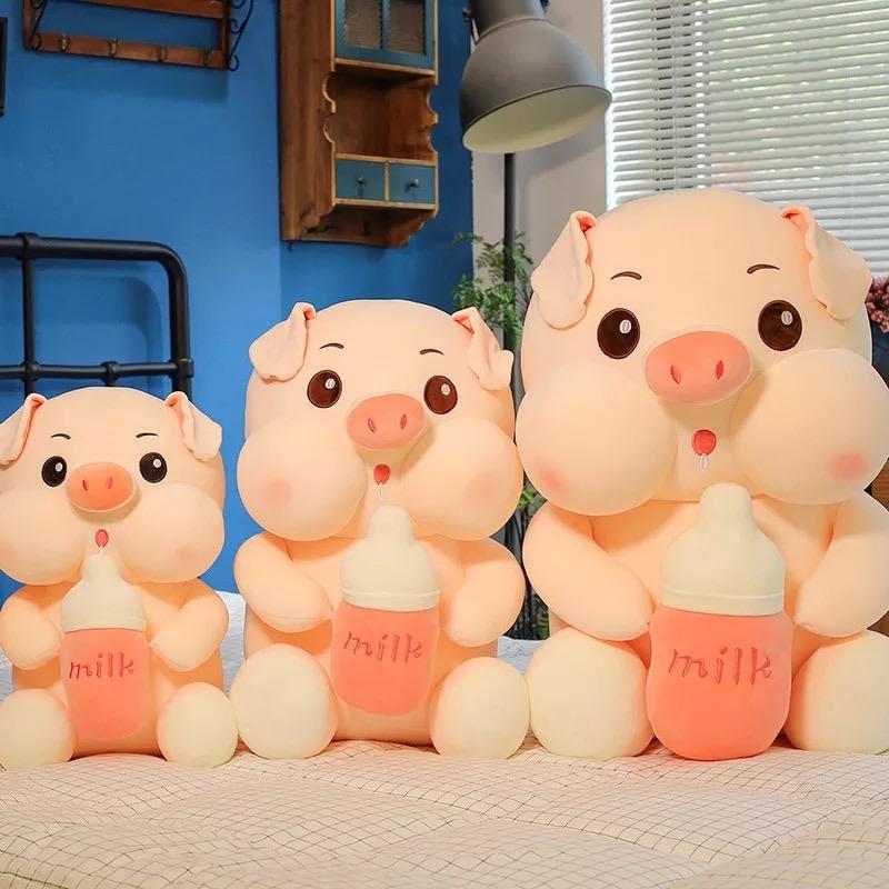 Peluche cochon géant Kawaii