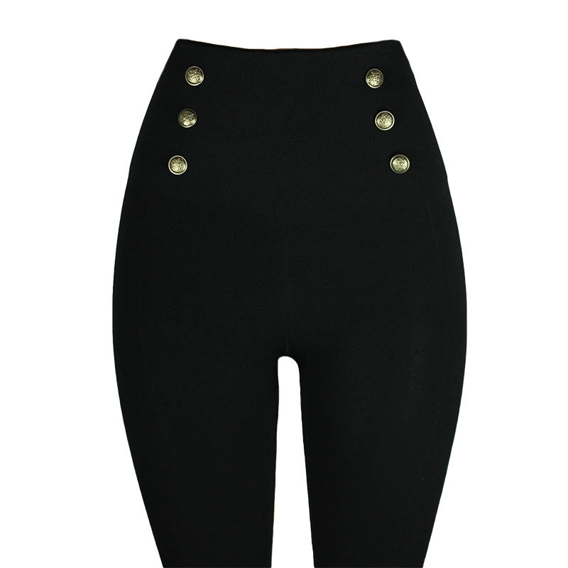 Legging met ritssluiting met buikcontrole