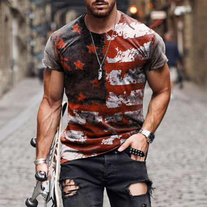 Slim Plus Size Short Sleeve Trendy Short Sleeve Men's