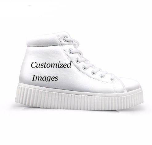 Custom Pictures Or Logo / Classic High Top Platform