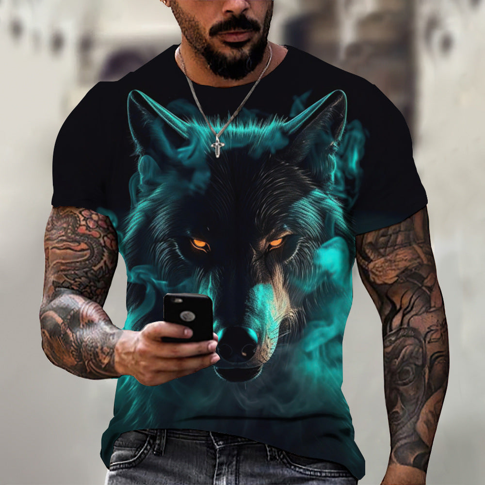 Animal Beast Lion 3D-geprint zomer T-shirt voor heren