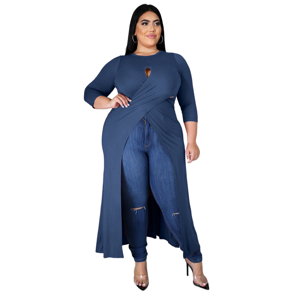 Split Dress Top Plus Size