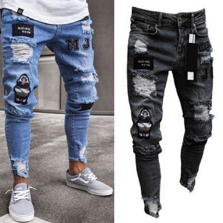 Buitenlandse handel Nieuwe Stijl Jeans Heren Slim Rechte Pijp