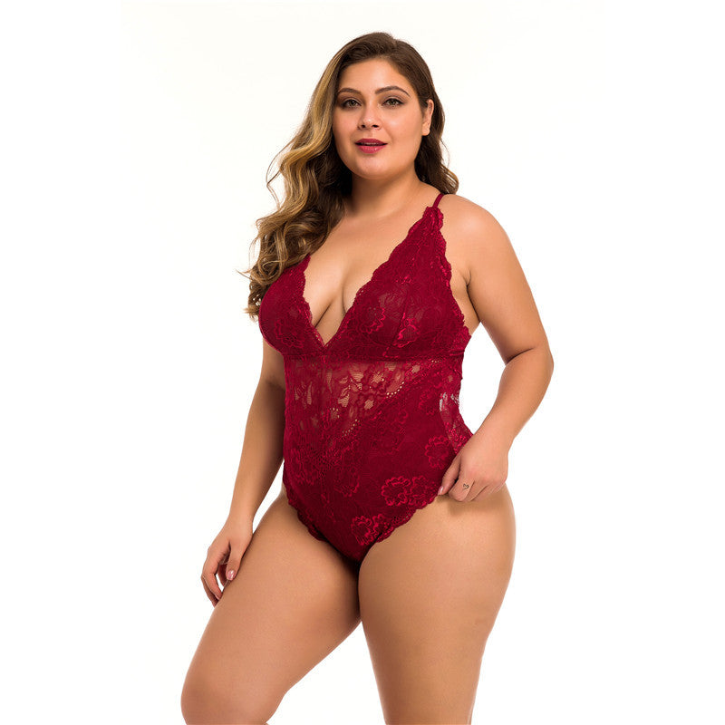 Plus Size Lace Meshsexy Lingerie