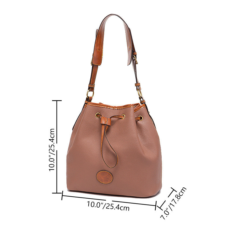 Drawstring Large-capacity Bucket Bag