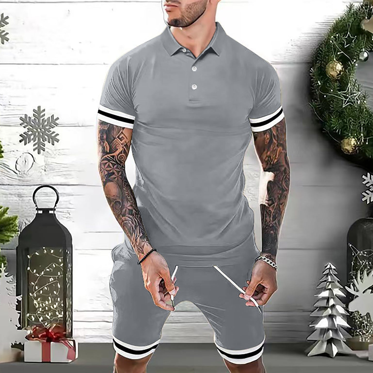 Heren korte sets 2-delige outfits Polo shirt Mode zomer trainingspakken Casual set Korte mouwen en shorts set voor heren