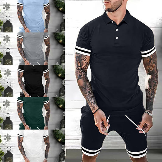 Heren korte sets 2-delige outfits Polo shirt Mode zomer trainingspakken Casual set Korte mouwen en shorts set voor heren