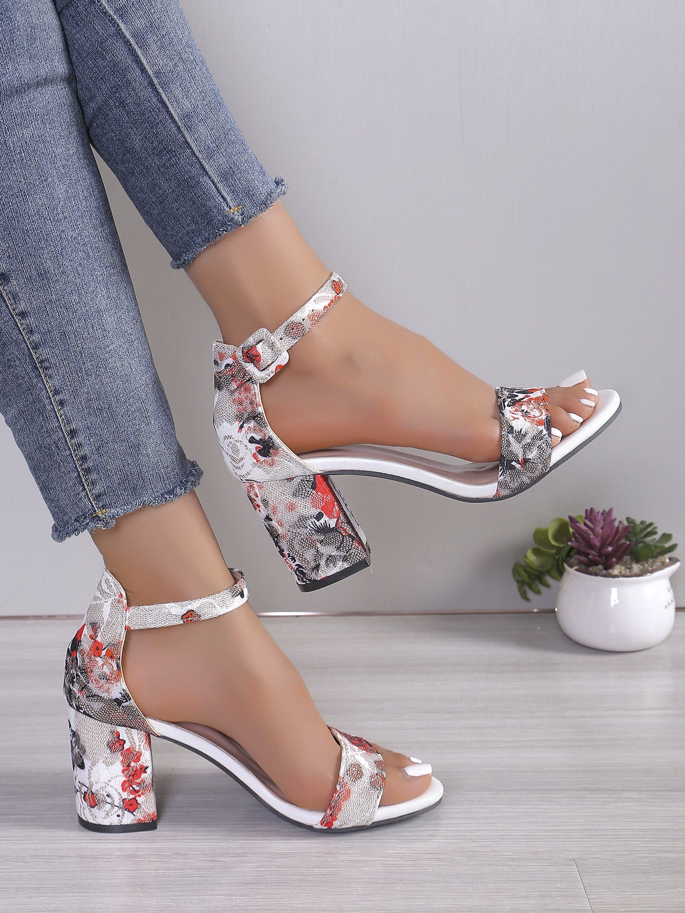 High Heel Ankle-strap Buckle