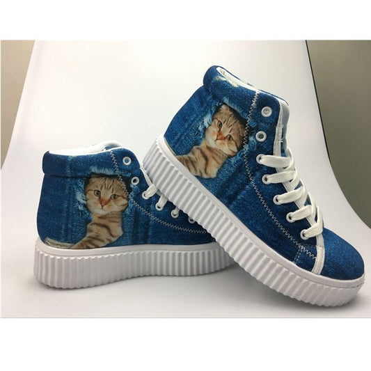 Custom Pictures Or Logo / Classic High Top Platform