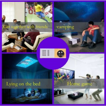 Draagbare projector 3D Hd Led Home Theater Cinema HDMI-compatibele USB-audioprojector Yg300 Mini-projector