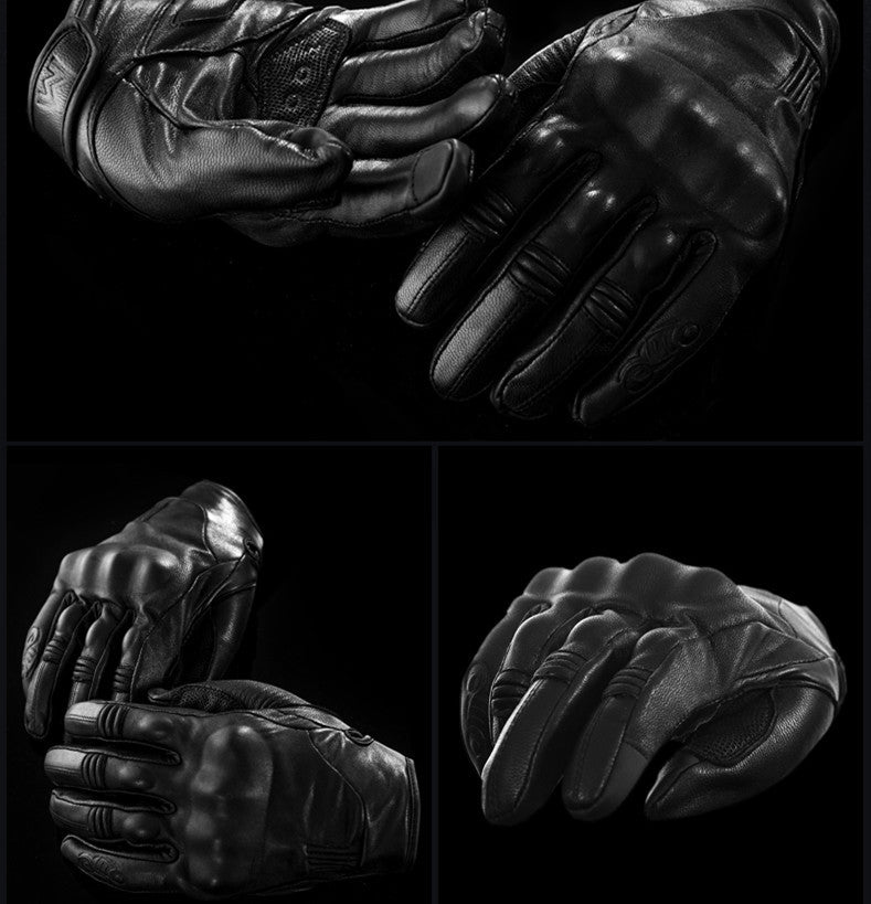 Motorcycle leather gloves