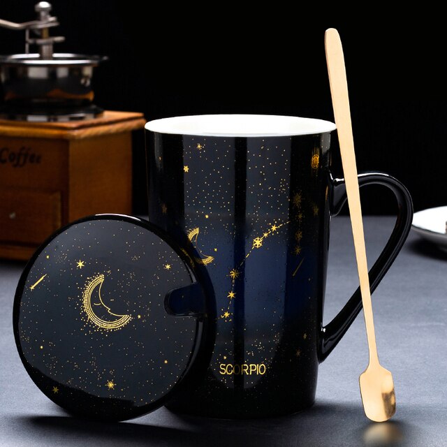 Creative Mugs With Spoon 12 Constellations