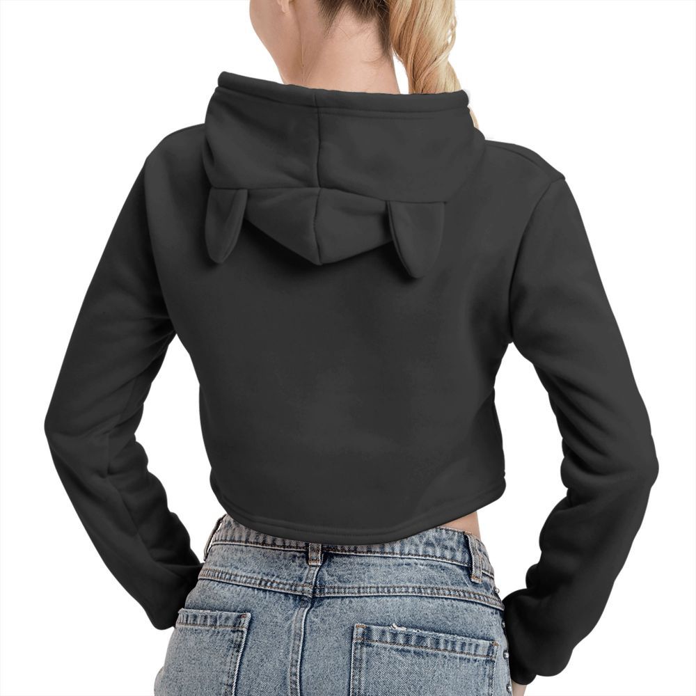 Cropped Cat Ear Sweatshirt