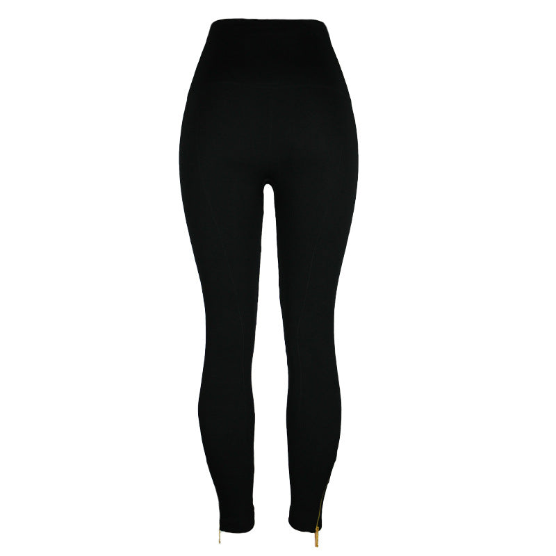 Legging met ritssluiting met buikcontrole