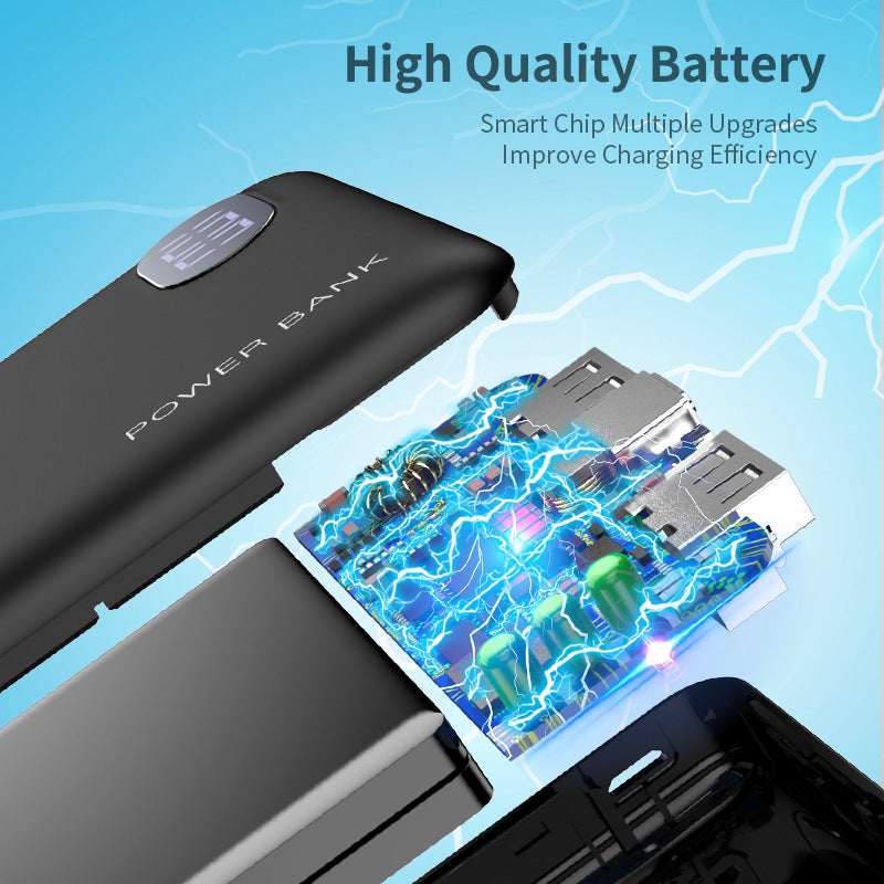 Two usb digital display power bank 10000mAh t