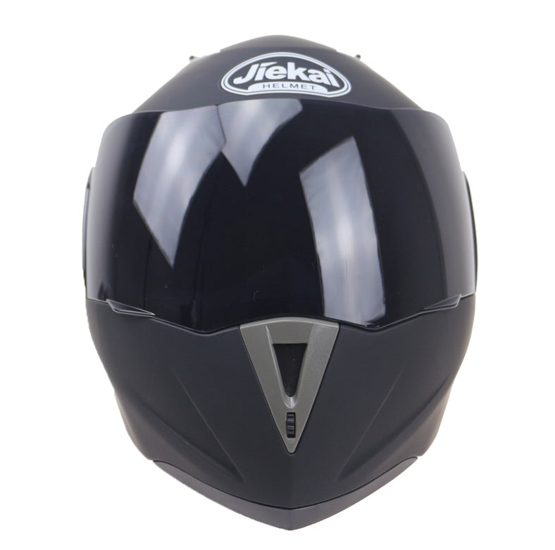 Double lens anti-fog face helmet