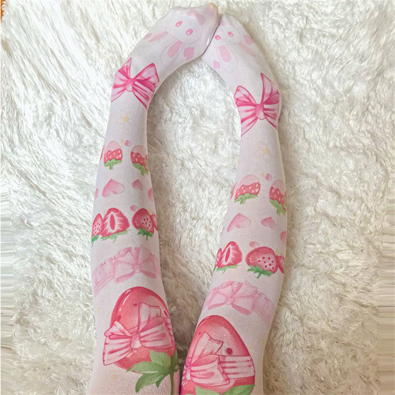 Simple Print Knee-high Socks