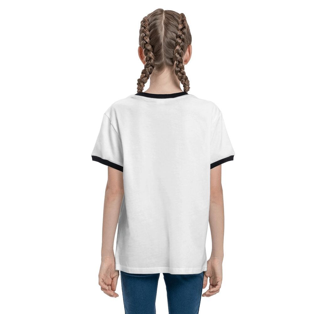 Losse jeugd contrast korte mouw T-shirt