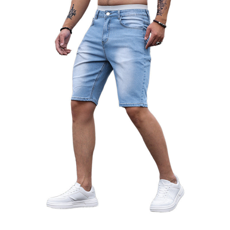 Three-color Stretch Tight Denim Shorts