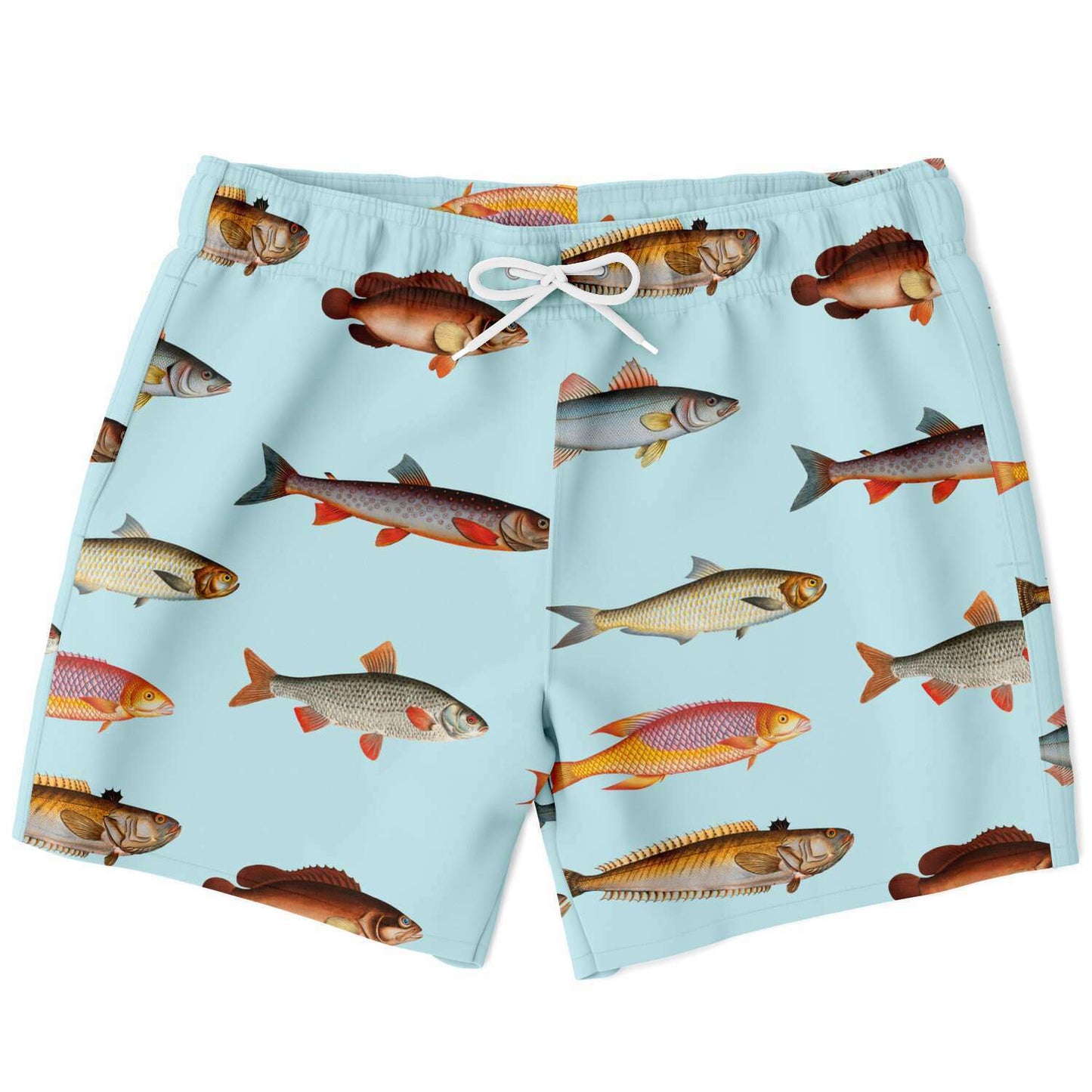 Beach Shorts With Fish Print