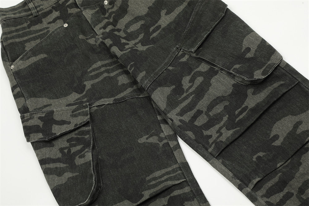 Outdoor Camouflage Multi-pocket Design Trousers