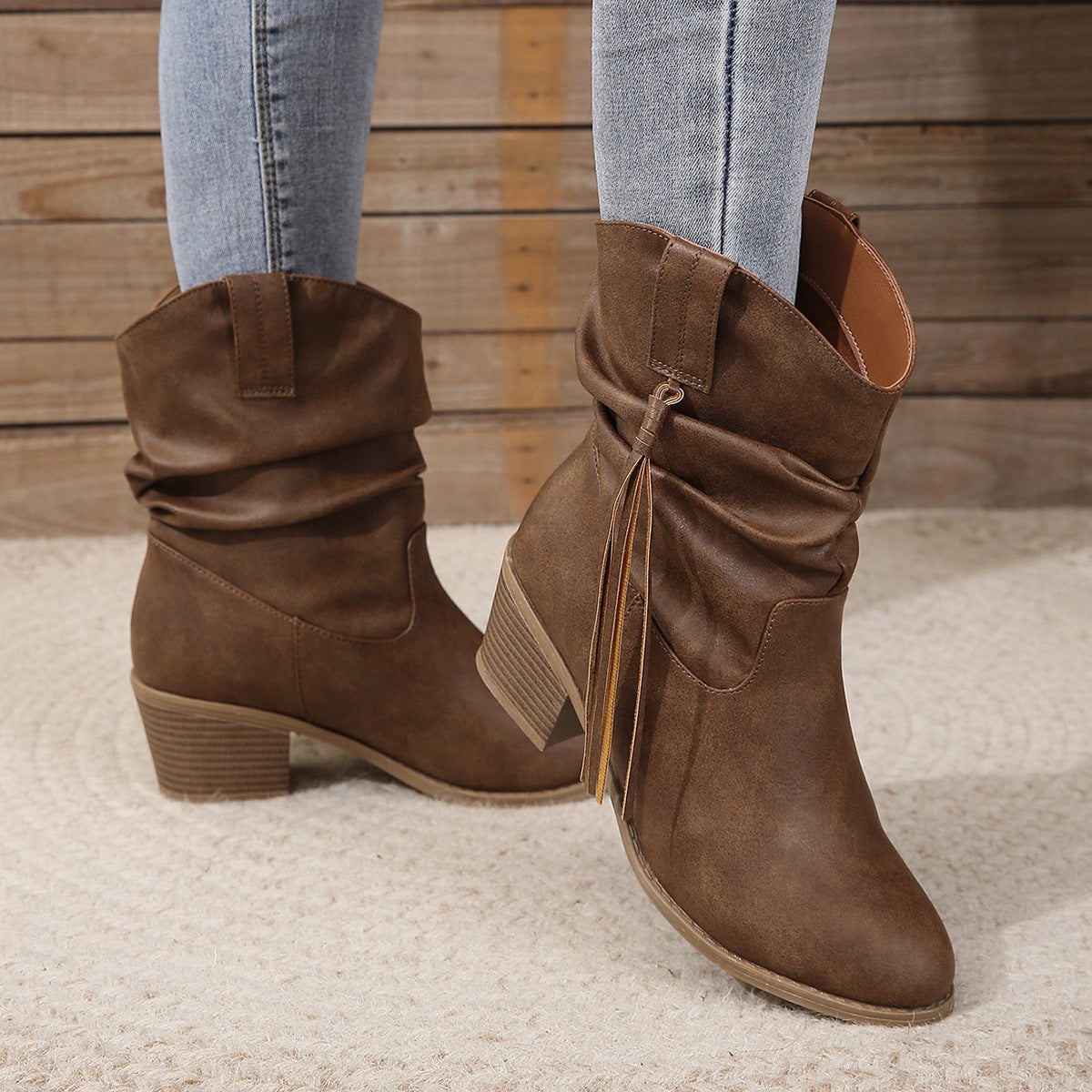 Retro Tassel Boots