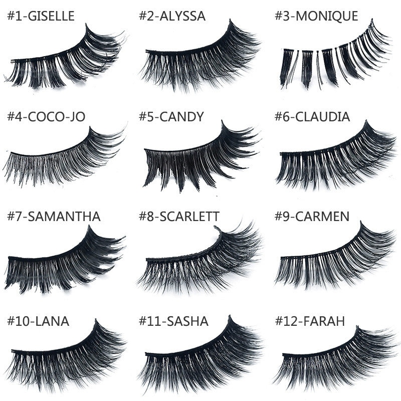 Mink hair false eyelashes