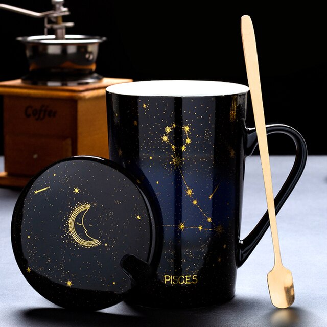 Creative Mugs With Spoon 12 Constellations