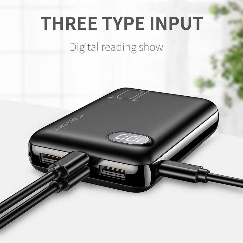 Two usb digital display power bank 10000mAh t