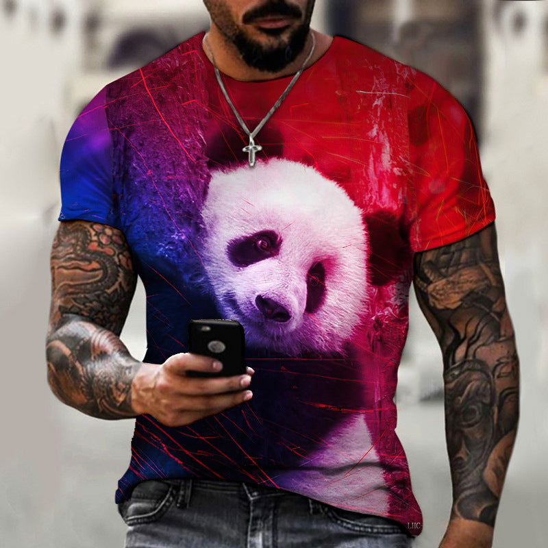 Heren Cartoon Zonnebril Panda T-shirt