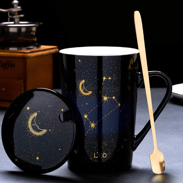 Creative Mugs With Spoon 12 Constellations