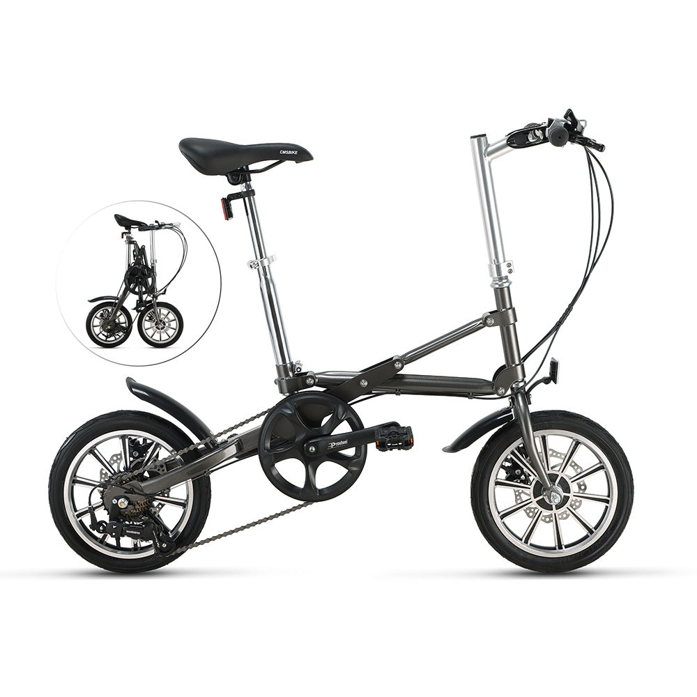 Une seconde bicyclette pliante super portable de 14 pouces