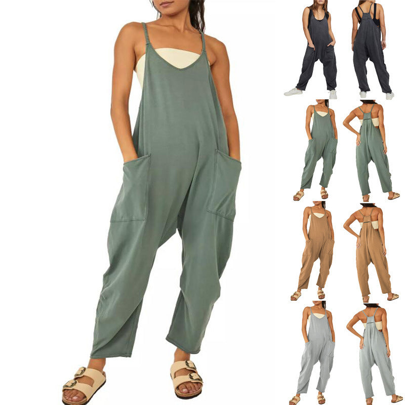 Loose Sleeveless Spaghetti Strap Jumpsuits "50% Off"