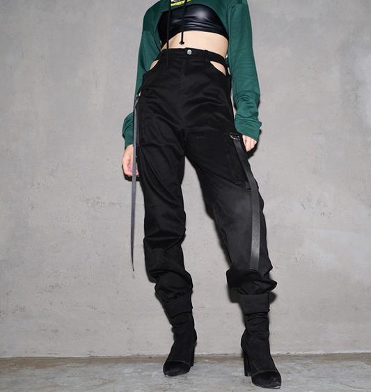 High Waist Pencil Hollow Out Pants