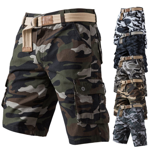 Pure Cotton Washed Camouflage Shorts