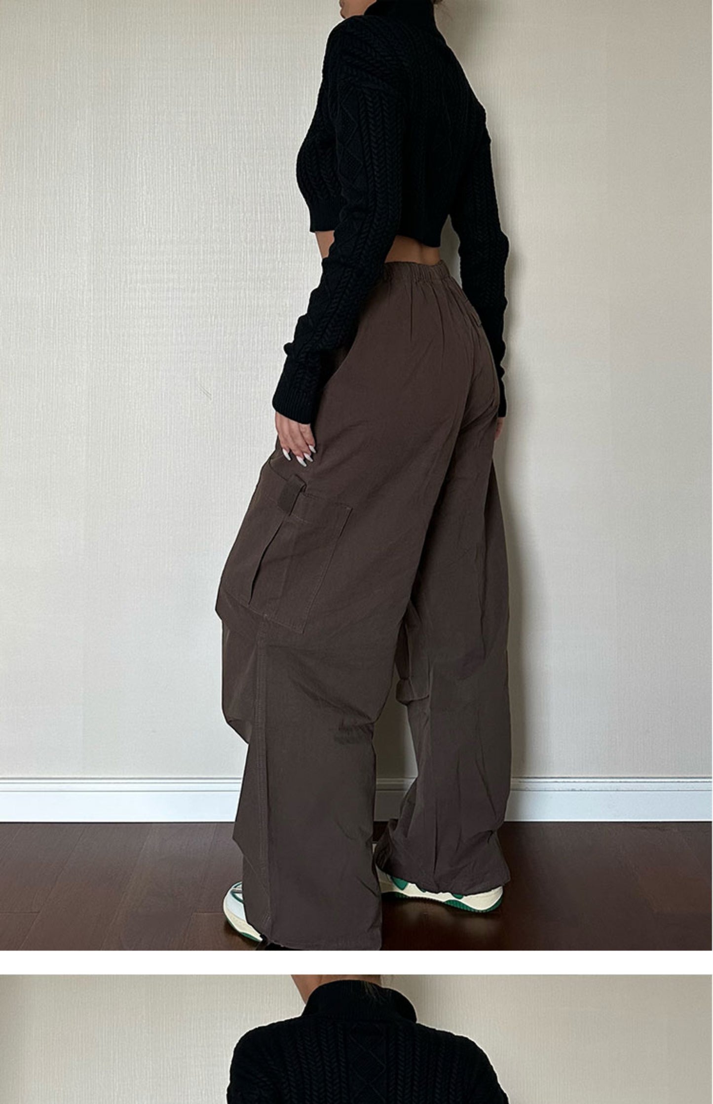 Straight Tube Loose Pocket Cargo Pants