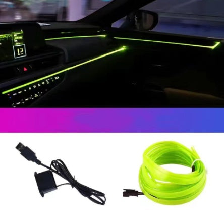 Car LED Atmosphere Light With Car USB Sole Cab Gap Light Bar