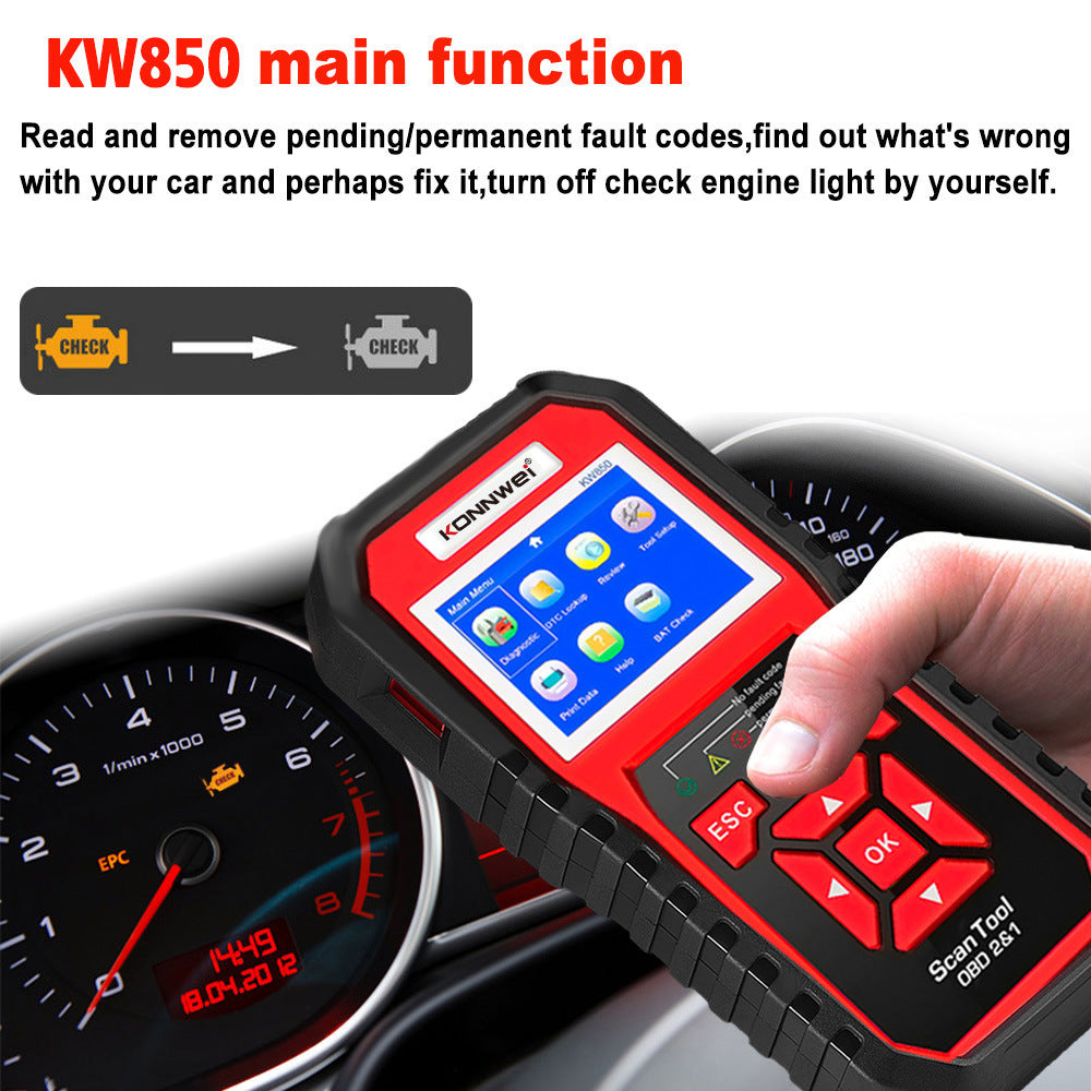 KW850 OBD2 CAN BUS Code Reader auto motor foutcode detector scanner