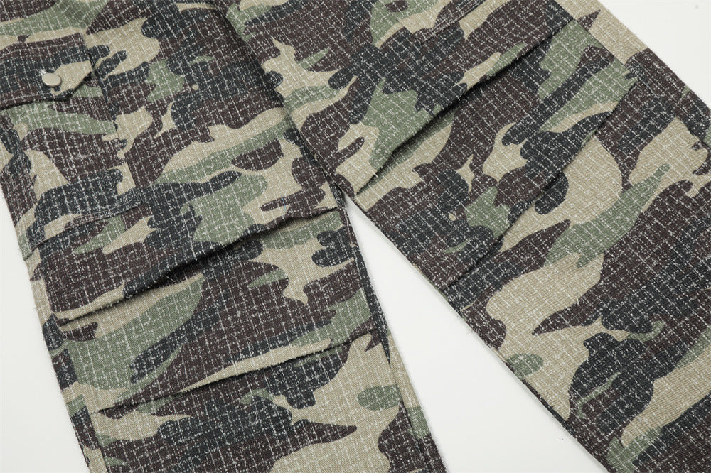 Heren Outdoor Camouflage Sports Fold Paratrooper Broek