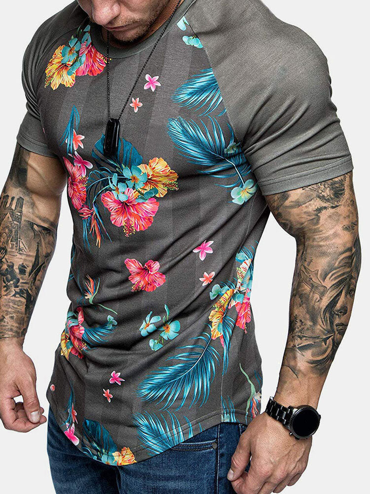 Slim Plus Size Short Sleeve Trendy Short Sleeve Men's