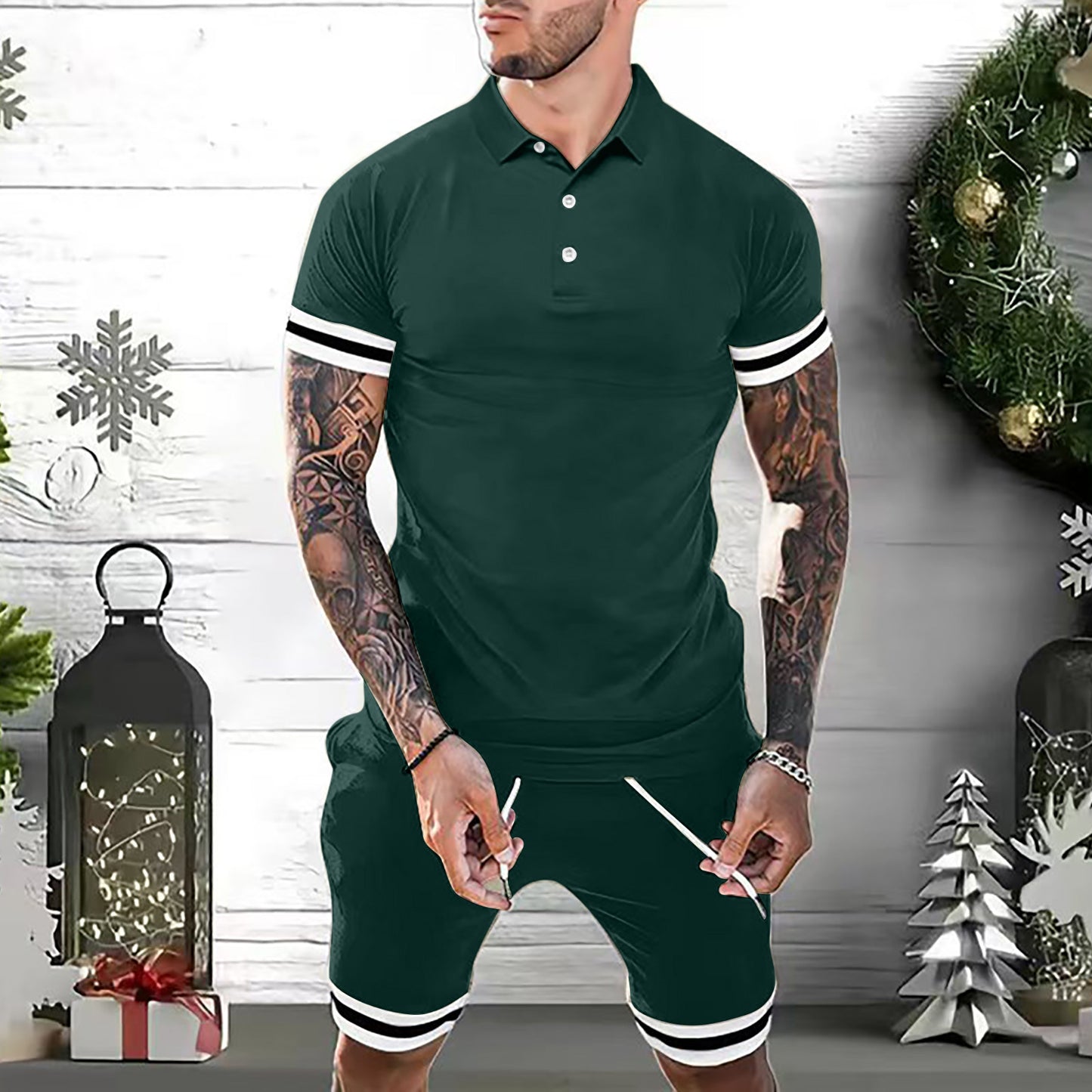 Heren korte sets 2-delige outfits Polo shirt Mode zomer trainingspakken Casual set Korte mouwen en shorts set voor heren