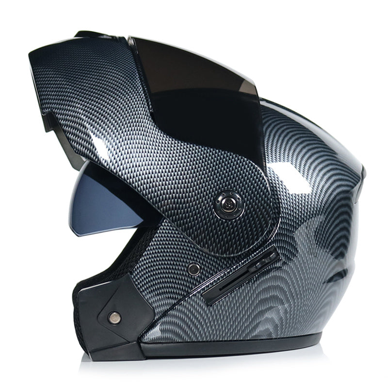 Motorcycle Winter Double-lens Uncovered Helmet