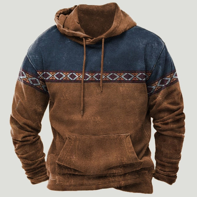 Westerse Azteekse patchwork hoodie