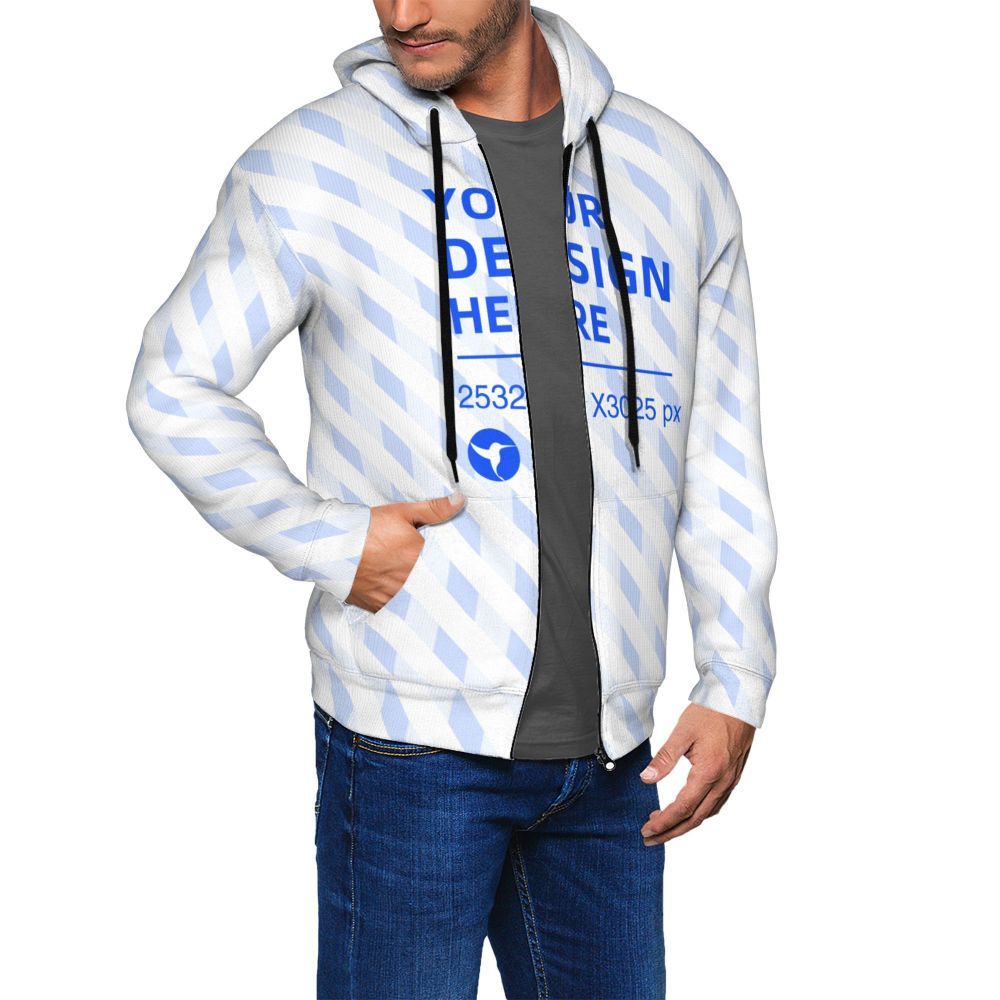 Fashion Versatile Men's Hooded Zip Cardigan