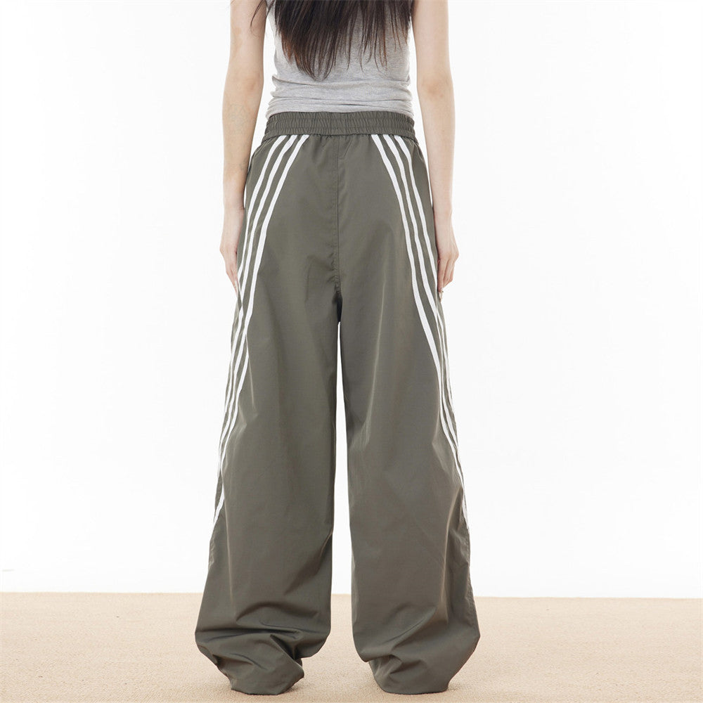 Three Bars Sports Wide Legs Trousers